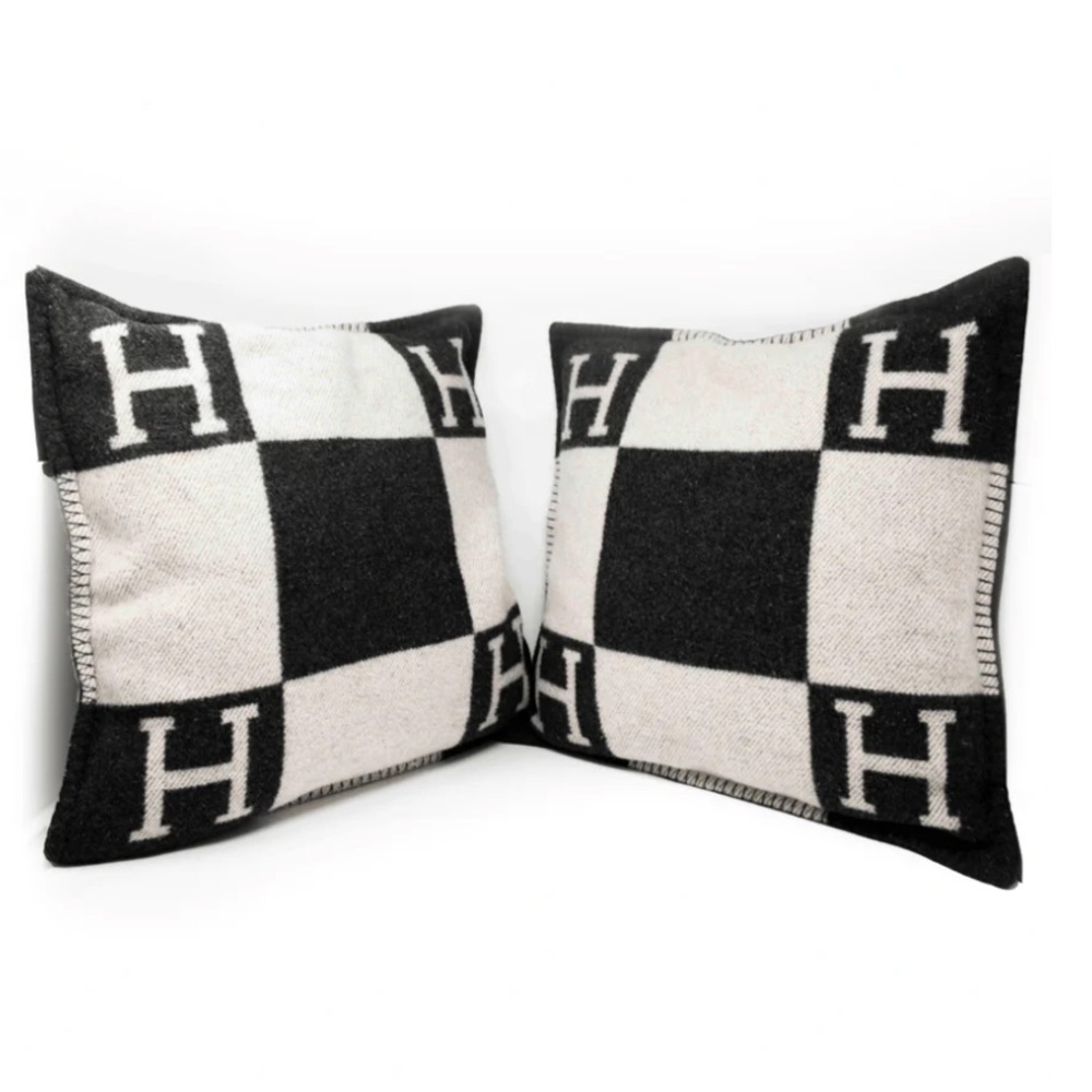 HERMES GRIS FONCE SMALL AVALON PILLOW SET